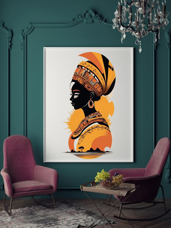 Tableau Artistique Africain – Essence de l’Afrique (50x75 cm)